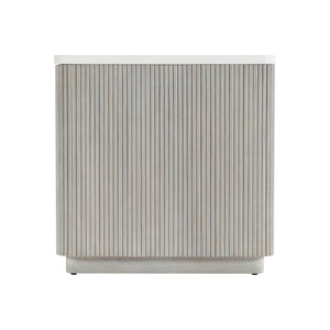 Bernhardt Bernhardt Colonnade Side Table With Faux Stone Top And Reeded Gmelina Base, Modern Accent Piece 458111