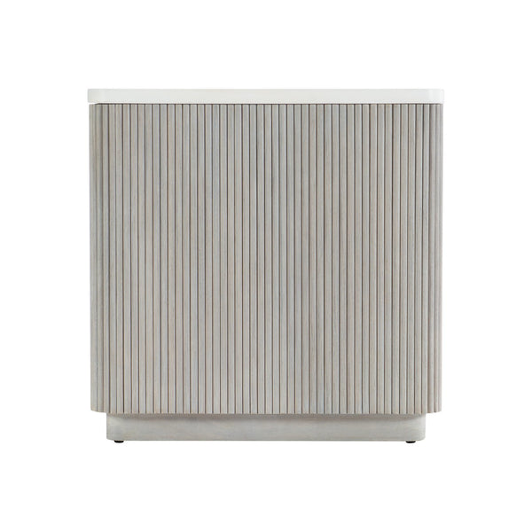 Bernhardt Bernhardt Colonnade Side Table With Faux Stone Top And Reeded Gmelina Base, Modern Accent Piece 458111