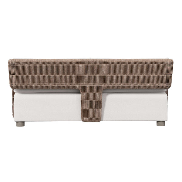 Bernhardt Bernhardt Maldives Outdoor Sofa — Twisted Abaca Wicker, Weathered Teak Legs, Deep Seat Plush Pillows (92) - Made to Order O2356B