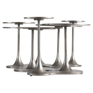 Bernhardt Bernhardt Cerchi Outdoor Cocktail Table — Sculptural Graphite Aluminum, Multi-Tiered Drinks & Decor Surface X04007