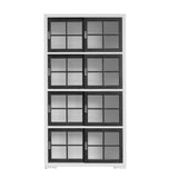 Contemporary 4-Shelf Sliding Door Bookcase Multi with White Finish P021773 Pulaski Furniture