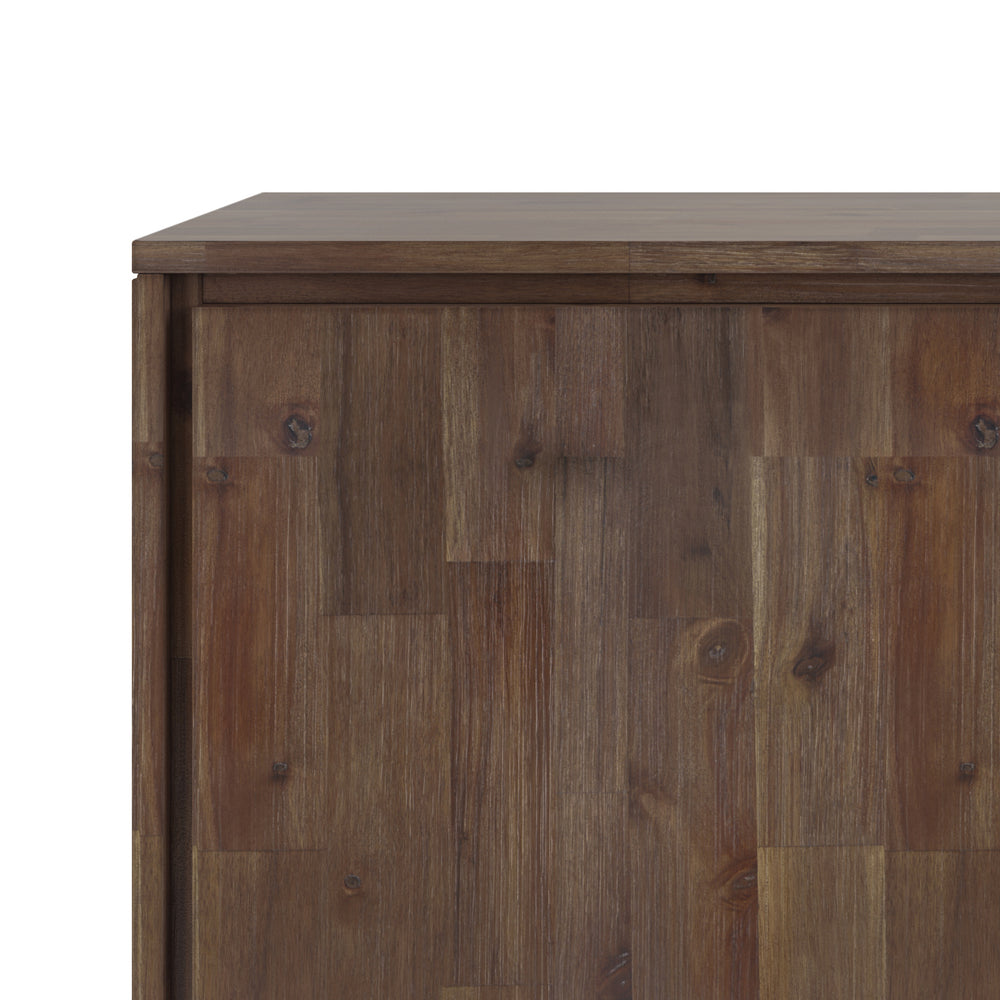 English Elm Lowry - Rustic Acacia Sideboard Buffet With Industrial Metal Accents For Modern Storage Solutions B136P158872