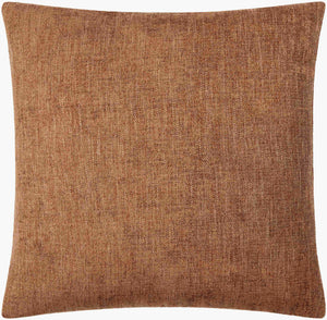 Surya Puako Contemporary 18" Accent Pillow - Stylish Polyester Blend For Elegant Home Decor & Comfort Chestnut Polyester,Polyester,Polyester,Polyfill Puk005-2020