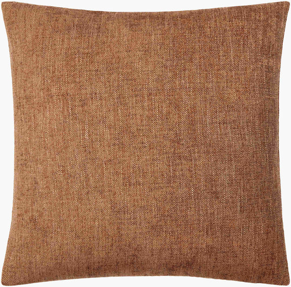 Surya Puako Contemporary 18" Accent Pillow - Stylish Polyester Blend For Elegant Home Decor & Comfort Chestnut Polyester,Polyester,Polyester,Polyfill Puk005-2020