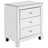 Blanca Mirrored 3-Drawer End Table