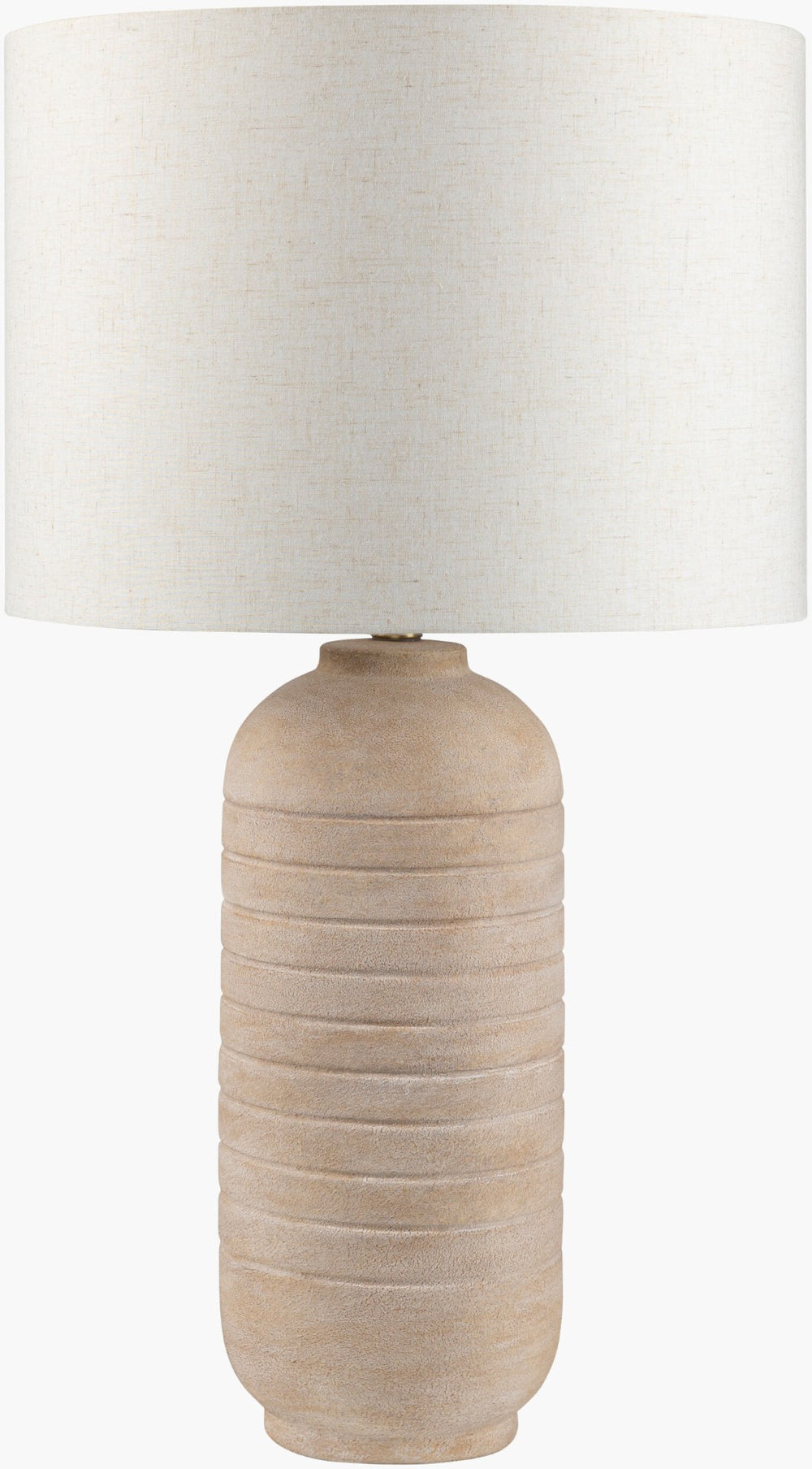 Livabliss Pulsar Ceramic Table Lamp Rustic Traditional Style with Linen Shade for Living Room PUL-001