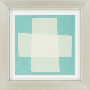 Surya Framed Art Wall Decor 26"H X 26"W - Modern Design For Stylish Home Revitalization Main, Teal Paper Pul1000-2626