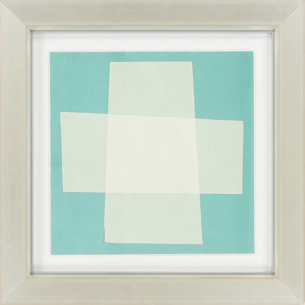 Surya Framed Art Wall Decor 26"H X 26"W - Modern Design For Stylish Home Revitalization Main, Teal Paper Pul1000-2626