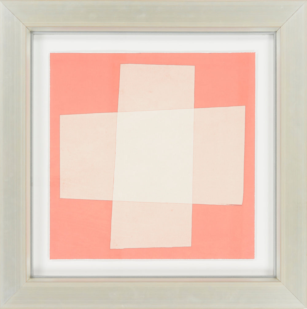 Surya Framed Art Wall Decor 26"H X 26"W - Modern Design For Stylish Home Revitalization Main, Pink Paper Pul1002-2626