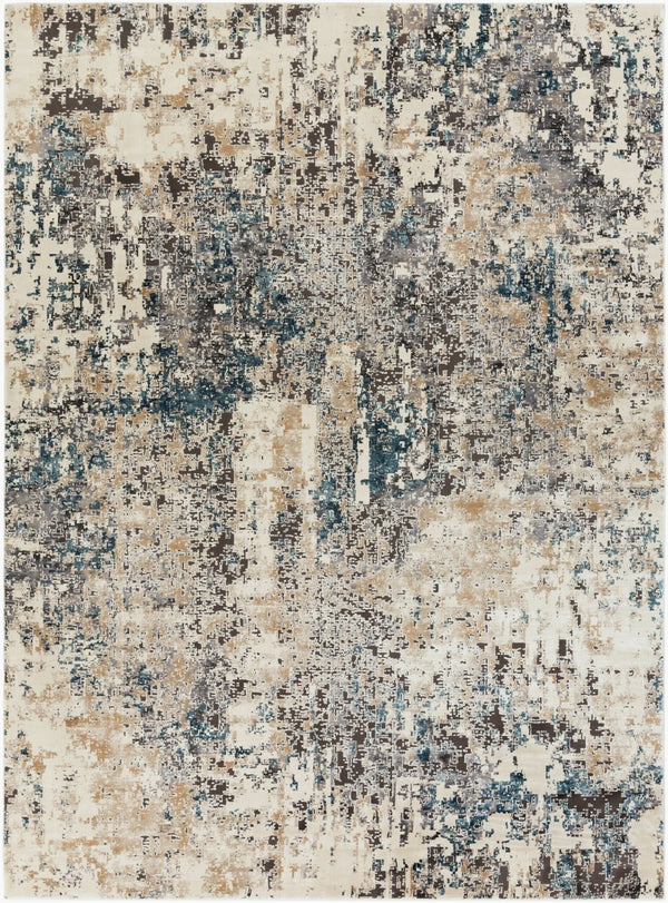 Livabliss Pune High Low Pile Area Rug Machine Woven Textural Neutral for Living Dining Rooms Charcoal, Light 7'10" x 10'2" PUN2301-710103