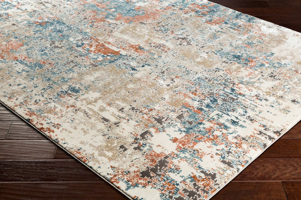 Livabliss Pune Geometric Runner Rug Mid-century Modern Machine Woven Hallway Entryway Accent Deep Teal, Sky 2'7" x 10'2" PUN2302-27103