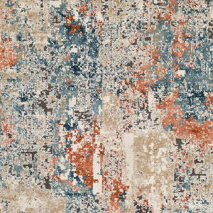 Livabliss Pune Geometric Runner Rug Mid-century Modern Machine Woven Hallway Entryway Accent Deep Teal, Sky 2'7" x 10'2" PUN2302-27103