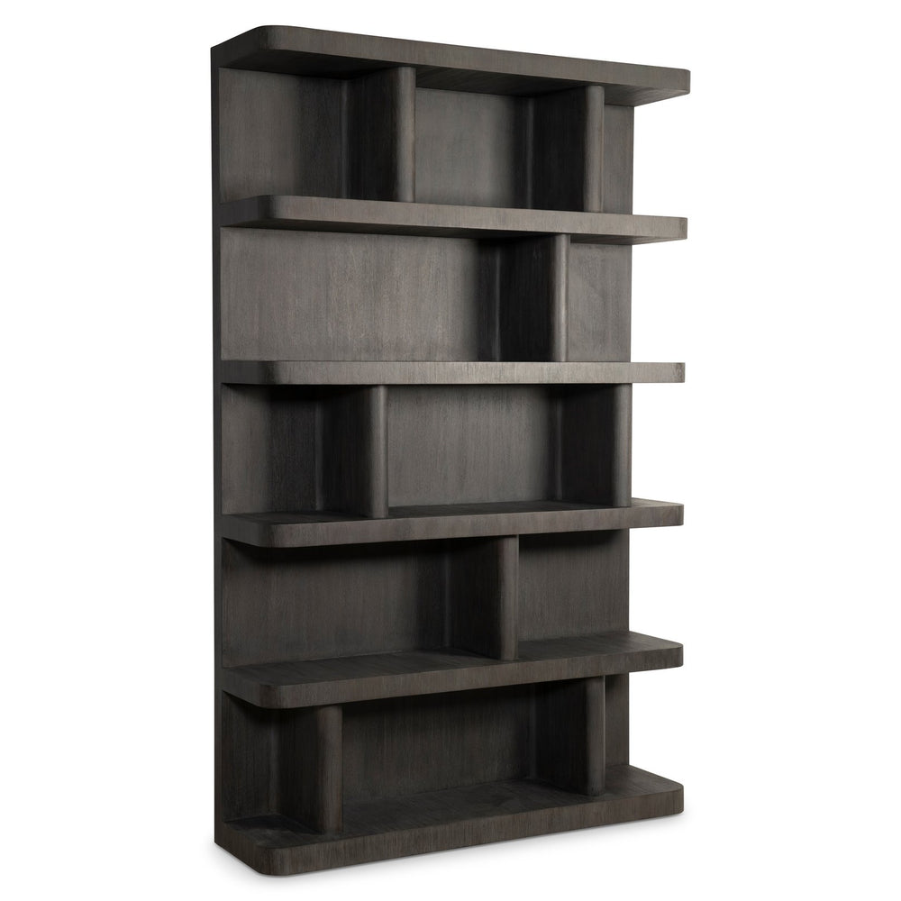Bernhardt Bernhardt Boyd Etagere In Bracken Mahogany — 5-Shelf Midcentury-Rustic Display, Storage & Room Divider 338820
