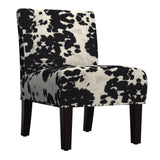 Homelegance By Top-Line Chayce Cowhide Fabric Accent Chair Brown Fabric