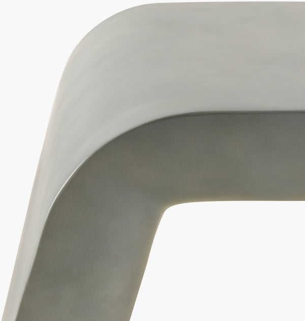 Surya Pupil Modern Garden Stool - 18"H X 28"W, Durable Resin For Stylish Outdoor Decor & Easy Care Top, Gray,Base, Gray Resin,Resin Pup003-182816