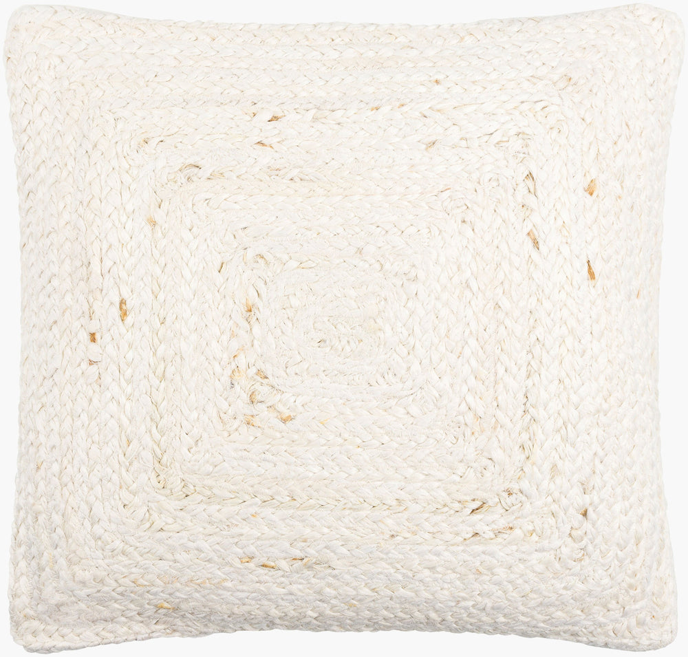 Surya Paulsen Cottage Charm Accent Pillow - 18"X18" Jute & Cotton Blend For Cozy Living Room Decor Ivory Jute,Cotton Pus001-2020p