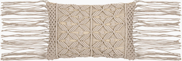 Surya Punta Bohemian Lumbar Pillow - 14"L X 22"W Cotton With Intricate Embroidery For Global Style Decor Seafoam Cotton,Cotton Put001-1422d