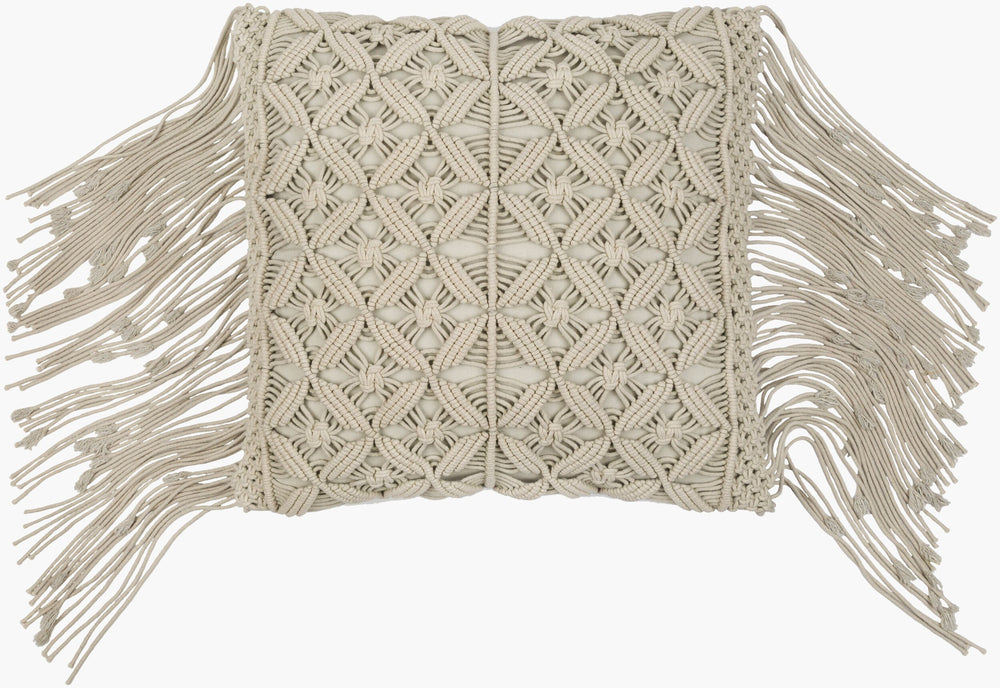 Surya Punta Bohemian 18"X18" Accent Pillow - Global-inspired Cotton Decor With Intricate Embroidery Seafoam Cotton,Cotton Put001-1818