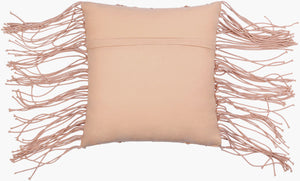 Surya Punta Bohemian 18"X18" Accent Pillow - Global-inspired Cotton Decor With Intricate Embroidery Dusty Pink Cotton,Cotton Put002-2020d