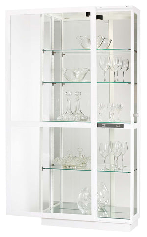 Hekman Furniture 680574 Jayden Iv Curio Cabinet - Elegant White Display With Led Light, Adjustable Shelves & Locking Door Gloss White Jayden Iv Curio Cabinet 680574