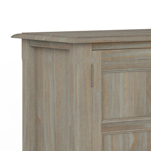 English Elm Burlington Low Storage Cabinet with Handcrafted Solid Wood, Transitional Design, Adjustable Shelves and Anti-Tip Safety Light Brown B136P158510