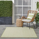 Nourison Courtyard COU01 Machine Made Power-loomed Borderless Design Indoor/Outdoor Modern Outdoor Rug Ivory Green, Ivory Green 100% Polypropylene 99446162441