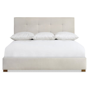Bernhardt Bernhardt Mason Upholstered Panel Bed with Tufted Headboard and Espresso Wood Feet K2326