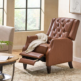 Christopher Knight Home® Noble House Faux Leather Manual Standard Recliner Light Brown