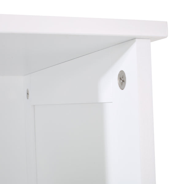 English Elm Christopher Knight Home® - BATHROOM Linen Tower Cabinet with Faux Wood Finish, Modern Slim Vertical Slat Design, Storage Organizer White 66606.00