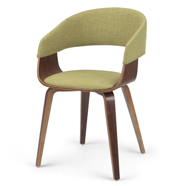 English Elm Lowell Bentwood Dining Chair - Bold Acid Green Fabric & Walnut Frame For Stylish Comfort & Support B136P158829
