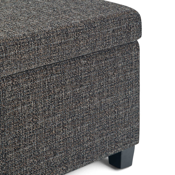 English Elm Avalon Storage Ottoman Bench - Stylish Dark Grey Upholstered Seat With Hidden Storage Compartment B136P158642