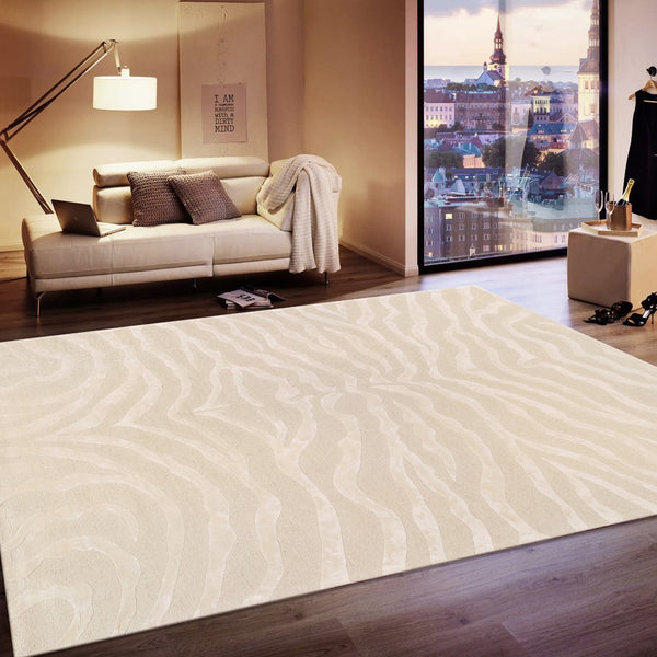 Pasargad Home Edgy Collection Hand-tufted Ivory Area Rug For Modern Elegance In Any Room   Pvcsk-01 10x14