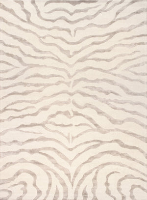 Pasargad Home Edgy Collection Hand-tufted Ivory Area Rug For Modern Elegance In Any Room   Pvcsk-03 8x10