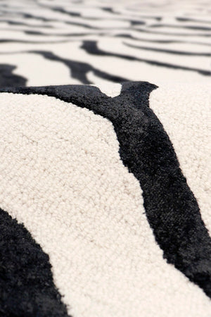 Pasargad Home Edgy Collection Hand-tufted Ivory Area Rug For Modern Elegance In Any Room   Pvcsk-05 5x8