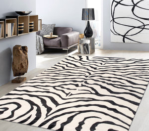 Pasargad Home Edgy Collection Hand-tufted Ivory Area Rug For Modern Elegance In Any Room   Pvcsk-05 5x8