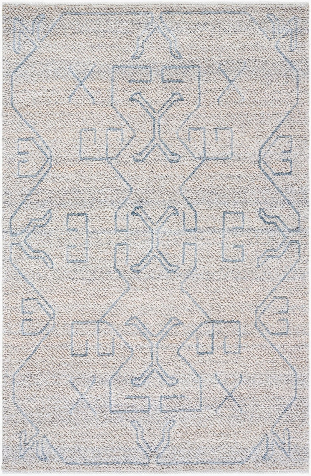 Livabliss Provence Handmade Recycled Pet Accent Rug Eco Friendly Woven Texture for Entryways Pewter, Sky Blu 8' x 10' PVE2300-810