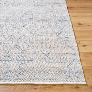 Livabliss Provence Handmade Recycled Pet Accent Rug Eco Friendly Woven Texture for Entryways Pewter, Sky Blu 8' x 10' PVE2300-810