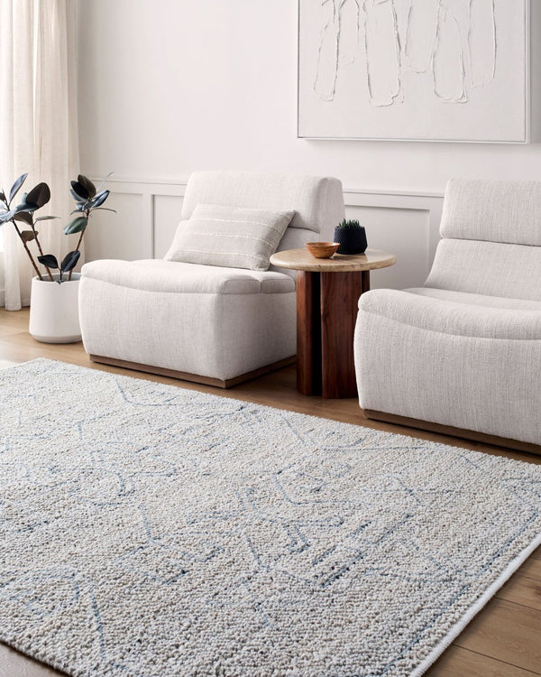 Livabliss Provence Handmade Recycled Pet Accent Rug Eco Friendly Woven Texture for Entryways Pewter, Sky Blu 8' x 10' PVE2300-810