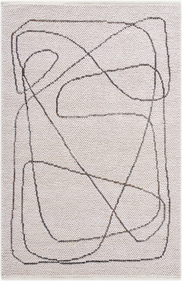 Livabliss Pune Area Rug - Luxurious Machine Woven Design For High Traffic Spaces, Easy Care & Timeless Style 'Ivory,Charcoal,Taupe' Recycled Pet Yarn Pve2301-912