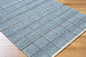 Livabliss Pune Area Rug - Luxurious Machine Woven Design For High Traffic Spaces, Easy Care & Timeless Style Slate Blue,Charcoal,Steel Grey Recycled Pet Yarn Pve2302-23