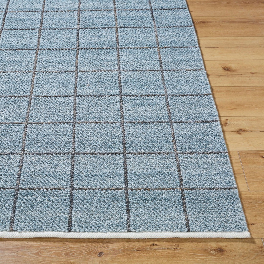 Livabliss Provence Handmade Flatweave Accent Rug Recycled Pet Yarn Artisan Indoor Outdoor Slate Blue, Cha 5' x 7'6" PVE2302-576