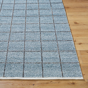 Livabliss Pune Area Rug - Luxurious Machine Woven Design For High Traffic Spaces, Easy Care & Timeless Style Slate Blue,Charcoal,Steel Grey Recycled Pet Yarn Pve2302-23