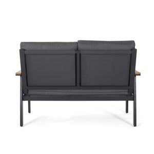 English Elm Sinclair Outdoor 4 Piece Chat Set Aluminum Frame with Olefin Cushions Patio Seating 62850.00GGRY