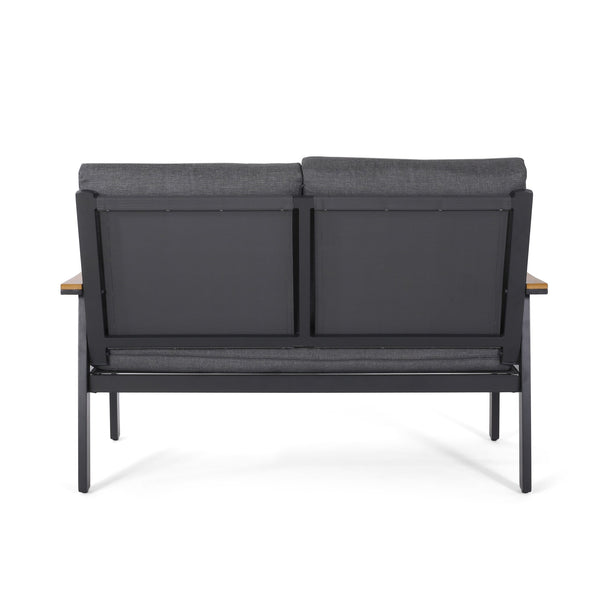English Elm Sinclair Outdoor 4 Piece Chat Set Aluminum Frame with Olefin Cushions Patio Seating 62850.00GGRY