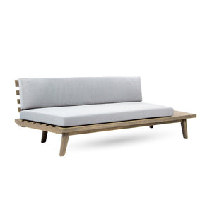English Elm Hillcrest Solid Acacia Corner Sofa with Built-in Side Table for Outdoor Living 61288.00R