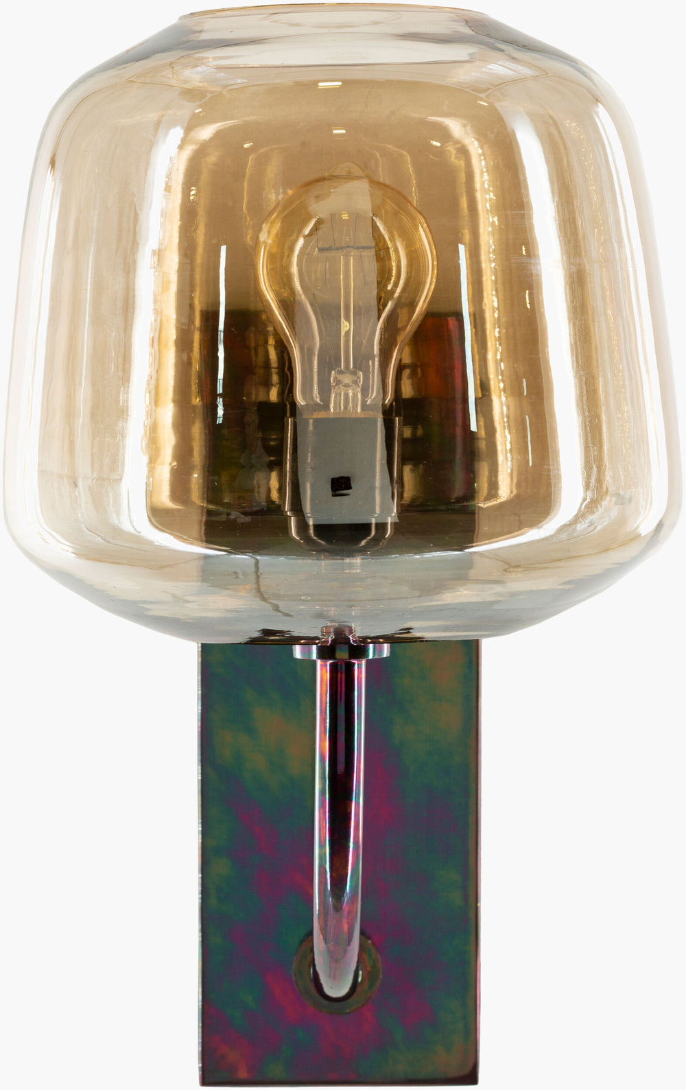 Surya Pavel Modern 9"L X 9"W X 9"H Wall Sconce - Elegant Design To Revitalize Your Home Decor Space! Fixture, Champagne Glass,Iron Pvl-001