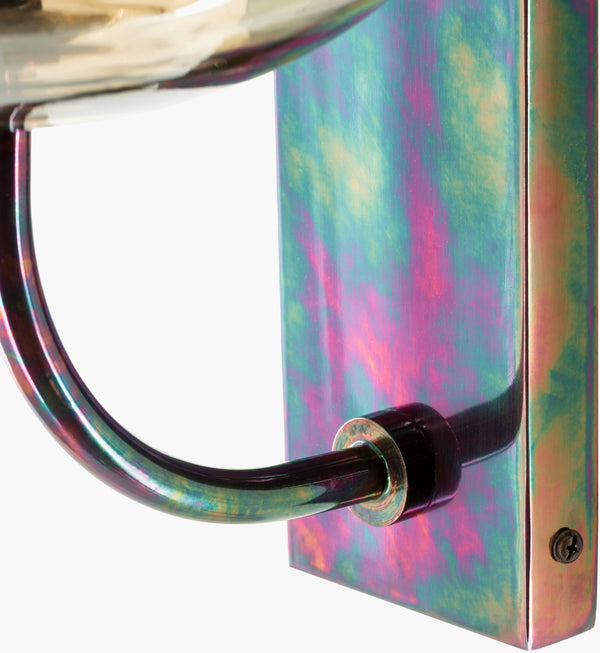 Surya Pavel Modern 9"L X 9"W X 9"H Wall Sconce - Elegant Design To Revitalize Your Home Decor Space! Fixture, Champagne Glass,Iron Pvl-001