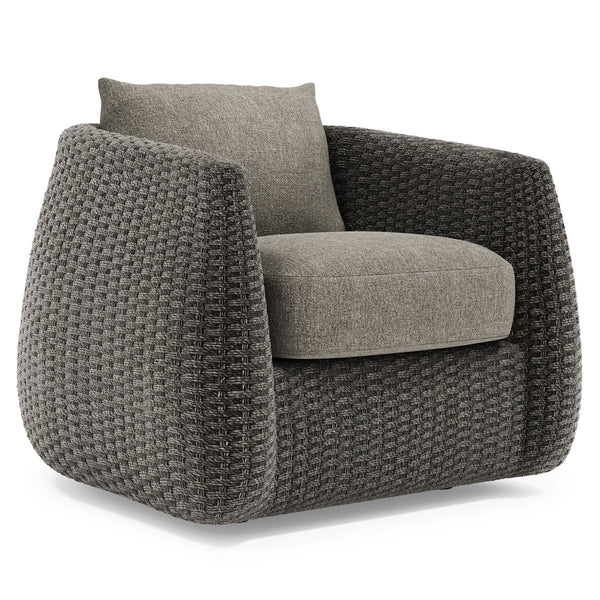 Bernhardt Bernhardt Sarene Outdoor Woven Lounge Chair with Deep Cushions for Modern Patios O4472C