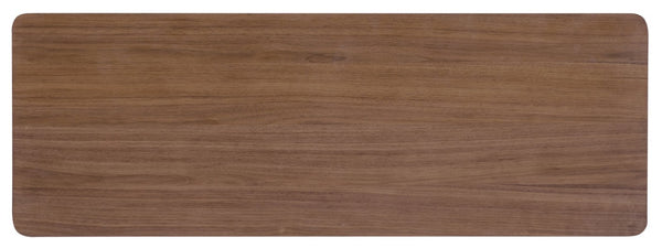 Hooker Furniture Eleana Sculptural Two-Door Chest In Light Caramel Walnut With Sunlit Bronze Doors, Soft-Close Storage 7252-85002-85