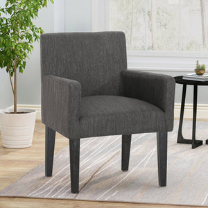 English Elm Arm Chair Upholstered Track Arm Contemporary Accent Seat for Living Room Reading Nook 69409.00CHAR
